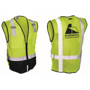 Safety Work Vest With Logo - Neon Yellow - Size L/XL 